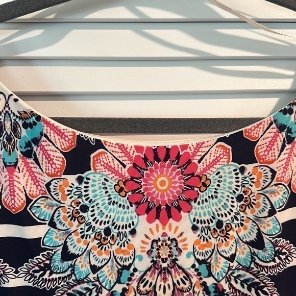 Guc Beautiful Floral Summer Short Sleeves Dress by ELIZA J. Size 18W. - Picture 4 of 7